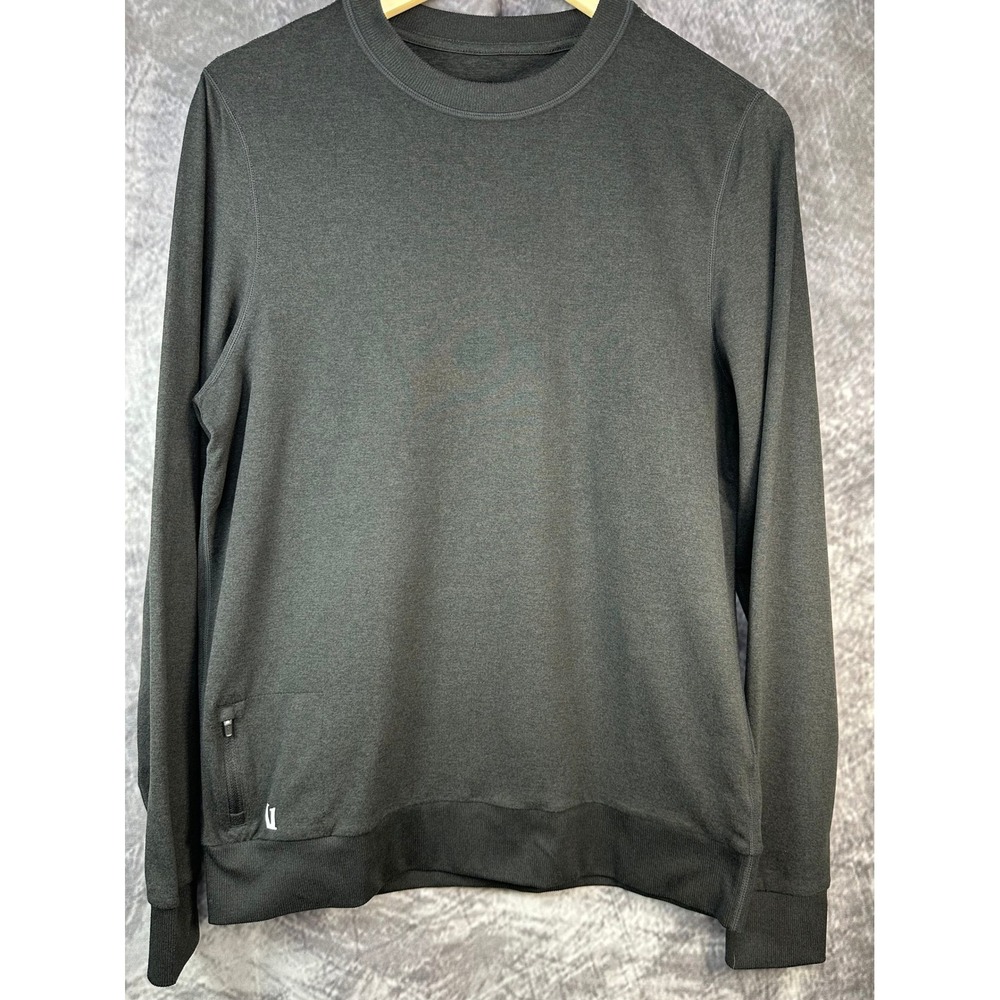 Vuori Ponto Performance Crewneck Mens Large Black Dream Knit Sweatshirt